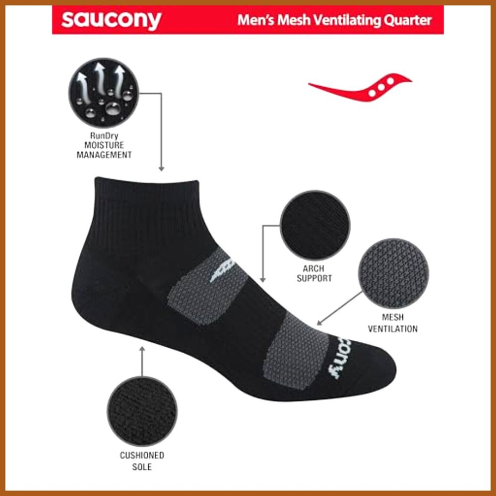 Polyester Blend Performance Quarter Socks With Ar… - image 4